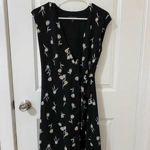 Black dress with floral print